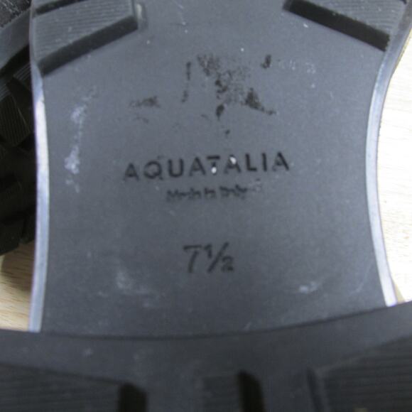 Aquatalia NWOB Liviana Black Lace Up Ankle Boot Size 7.5M Suede Leather Italy - Picture 8 of 9